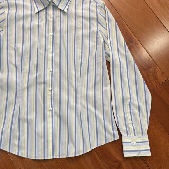 Brooks Brother Women’s Fitted Non-Iron Stretch Cotten Classic Striped Shirt Sz 8 - Picture 4 of 8